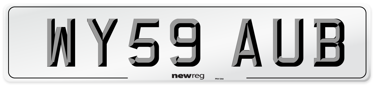 WY59 AUB Number Plate from New Reg
